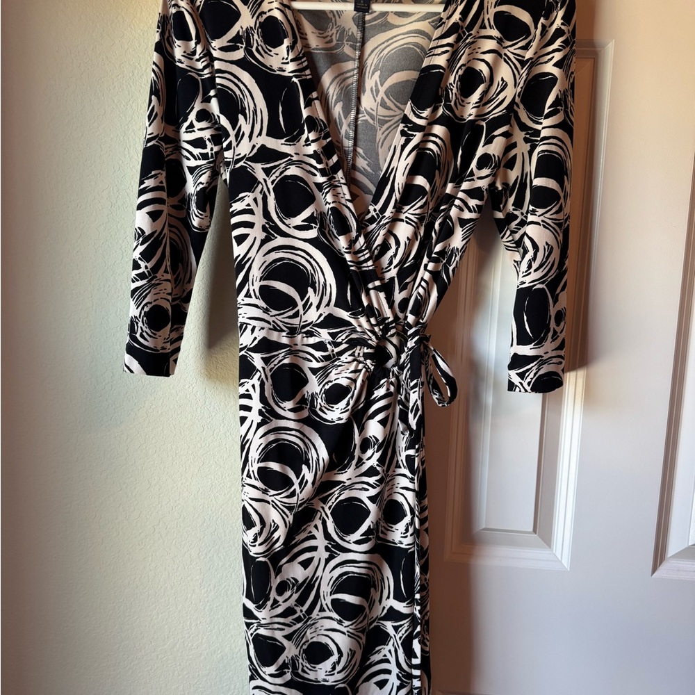 Banana Republic wrap  and White Patterned Wrap Dress